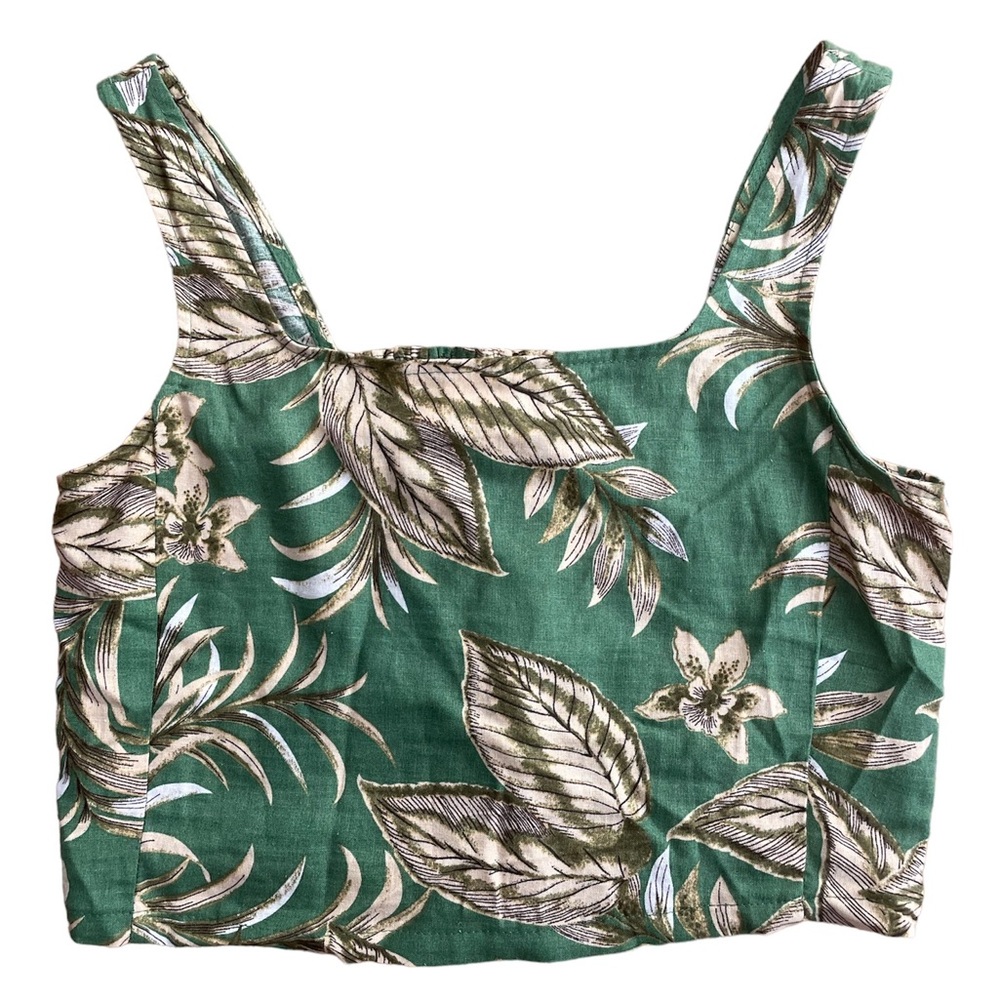 NWT Panama Jack Crop Linen Tank Top Size: XS